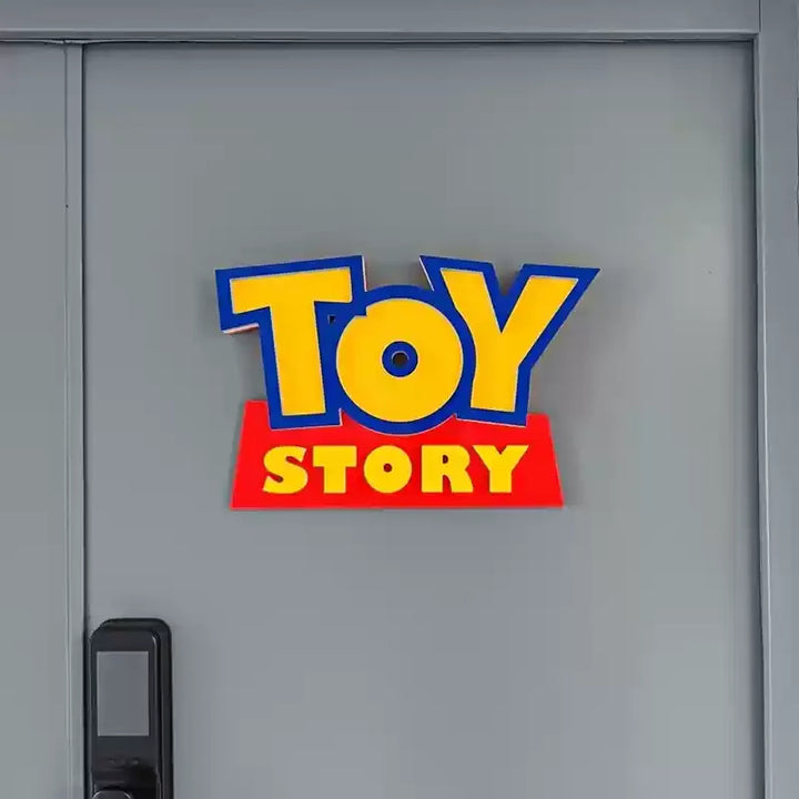 Anime Toy Story Toy Story 3d Logo Magnetic Attraction Signage Living Room Home Decor Children'S Room Ornament Party Birthday Gif