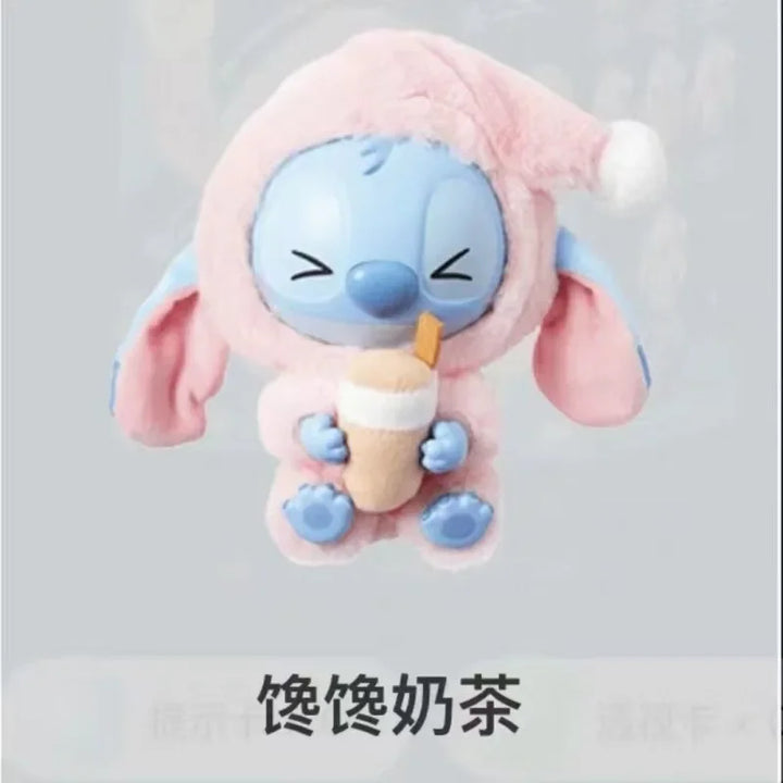 New Miniso Disney Stitch Eat Sleep Series Vinyl Blind Box Pendant Cute Doll Mystery Box Toy Plush Doll Holiday Gifts