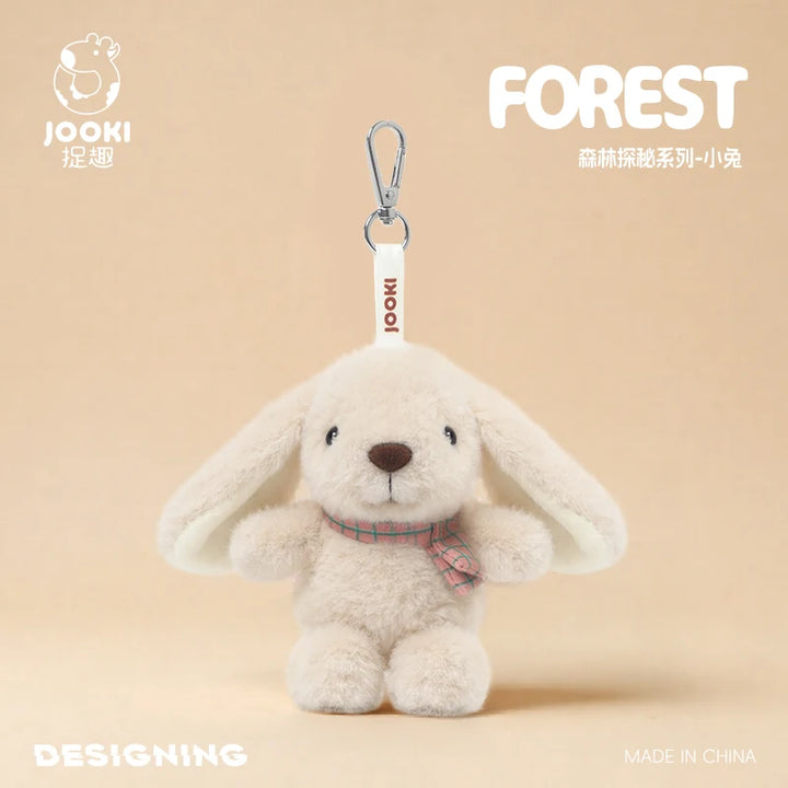 Pink Pig Stuffed Farm Animal Keychain White Sheep Plush Key Ring Holder Small Monkey Soft Dolls Pendants Bag Accessory Fun Gifts