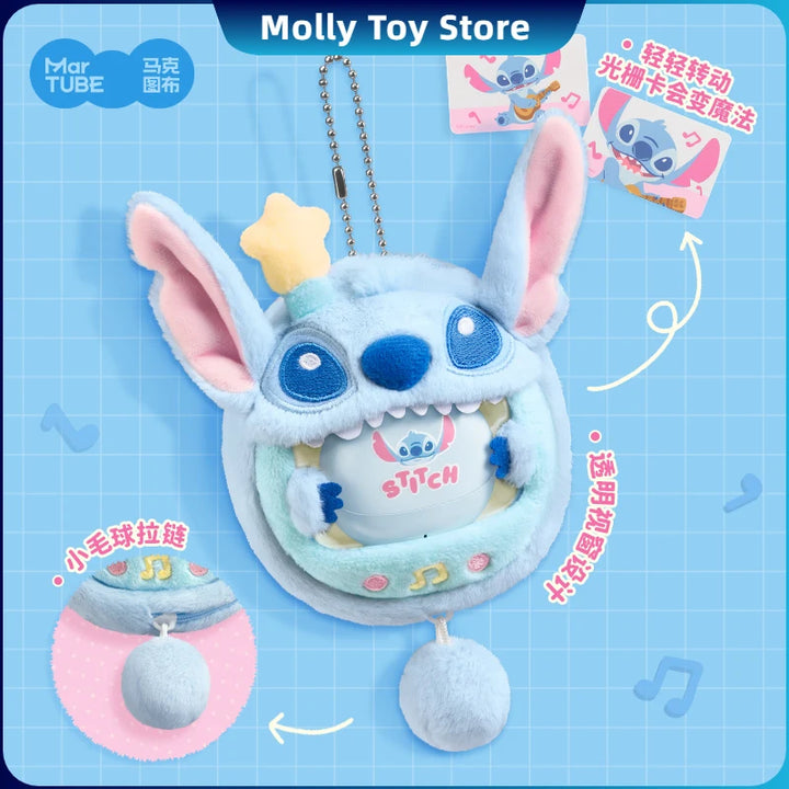 Martube Genuine Lilo & Stitch Bluetooth Earphones 5.4 Wireless Waterproof Semi-In-Ear Type Earphones With Cover Kids Gifts