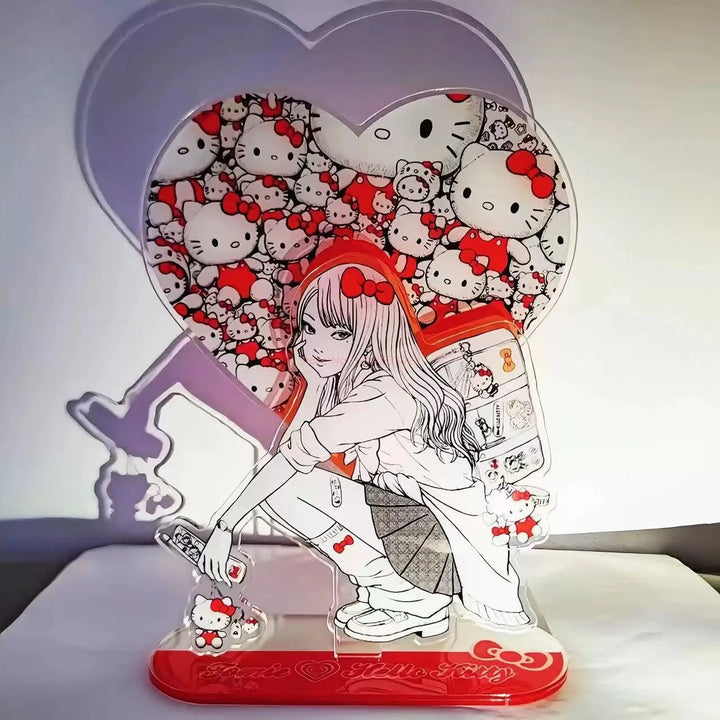 Tomie Junji Ito Peripherals Hellokitty Creative Standing Plates Decorations High Face Value Cartoon Cute Desktop Toys Fun Gift