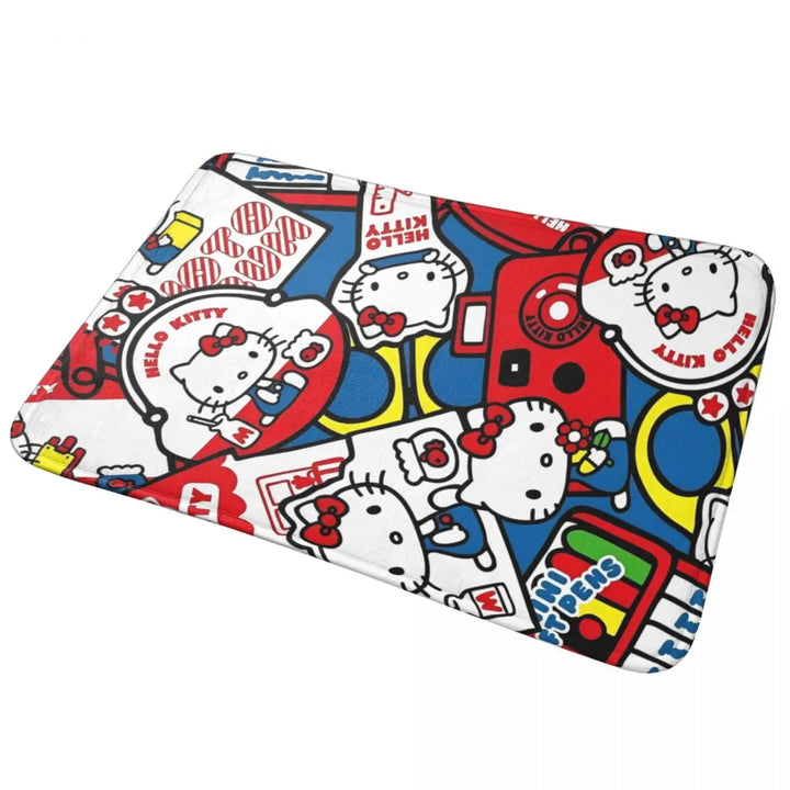 Hello Kitty Bathroom Rugs Mat Water Absorbent Bath Rugs Mats Carpet Non-Slip for Kitchen Shower