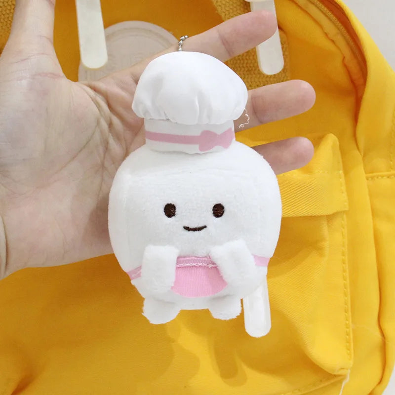 Cute Sumikkogurashi Plush Keychain Doll Soft Backpack Pendant White Sugar/Brown Sugar Children's Toys Christmas Surprise Gift