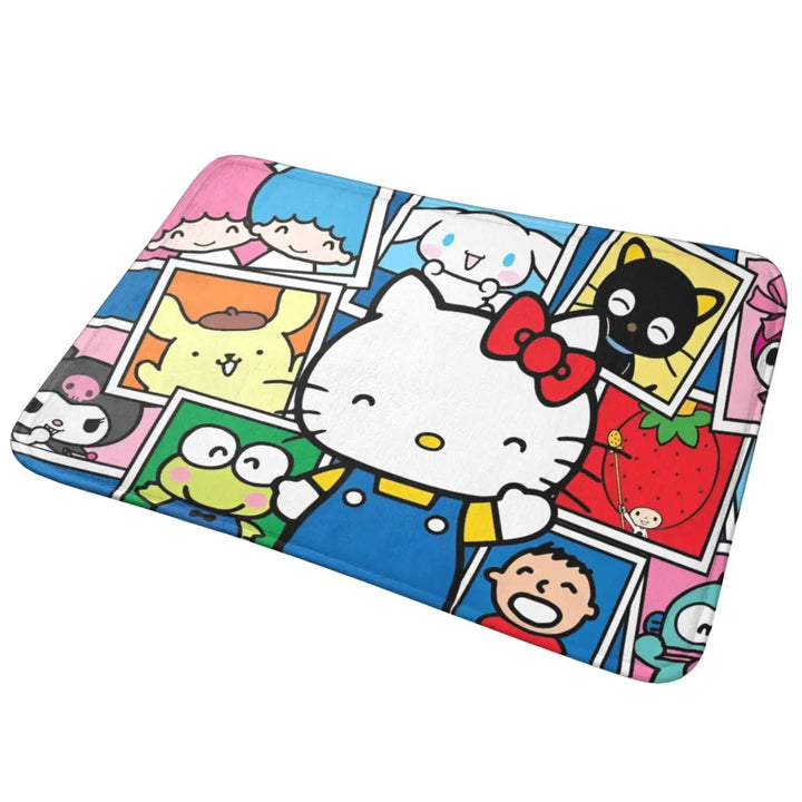 Hello Kitty Bathroom Rugs Mat Water Absorbent Bath Rugs Mats Carpet Non-Slip for Kitchen Shower