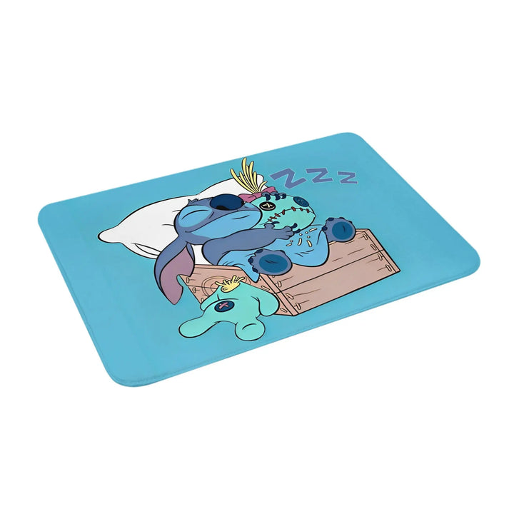 Stitch Cartoon Memory Foam Bath Mat Rug Non-Slip Ultra Soft Angel Love Bathroom Floor Rugs Carpet For Bath Entrance Door Doormat