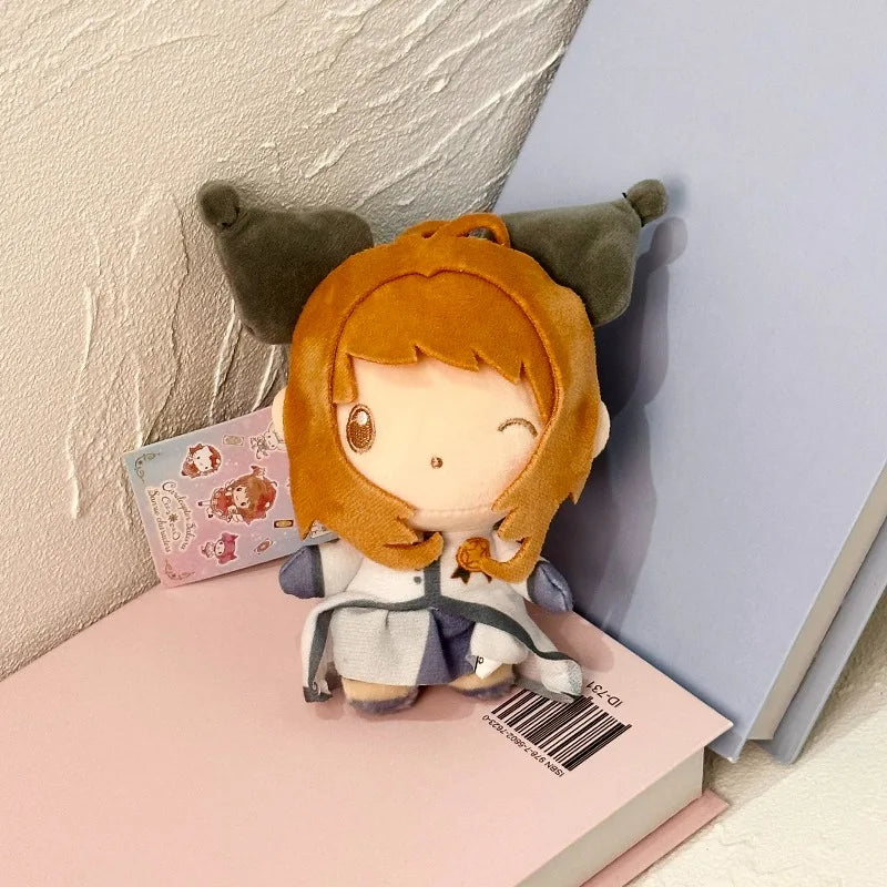 anime Cardcaptor Sakura Plush doll keychani Sakuras Bow kitty Series Backpack Pendant Toy Doll cute Bag Accessories Girl Gift