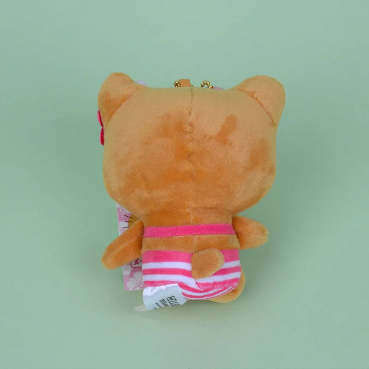 Sanrio Hello Kitty Kawaii Black Skin Sunglasses Bikini Plush Toys Backpack Pendant Cartoon Keychain Doll Girls Decoration Gift
