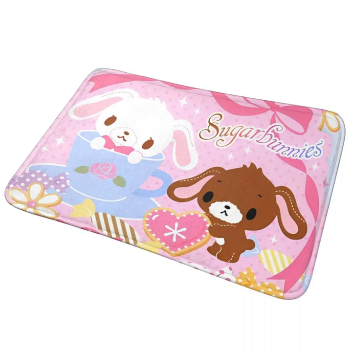 Cute Sugar Rabbit Sugarbunnies Memory Foam Bath Mat Rug Non-Slip Ultra Soft Bathroom Floor Rugs Carpet For Kitchen Shower Bath