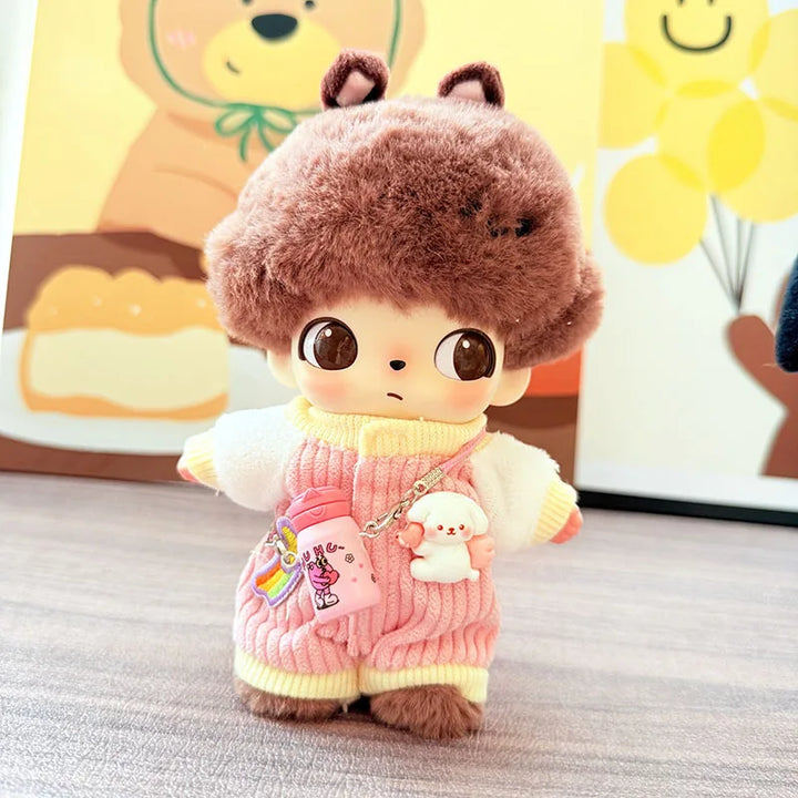 DIMOO WORLD Doll Box Pendulum Accessories Doll Clothes Baby Clothes Pink Pig Yellow Duck Set 15/17cm Labubu Doll Clothes