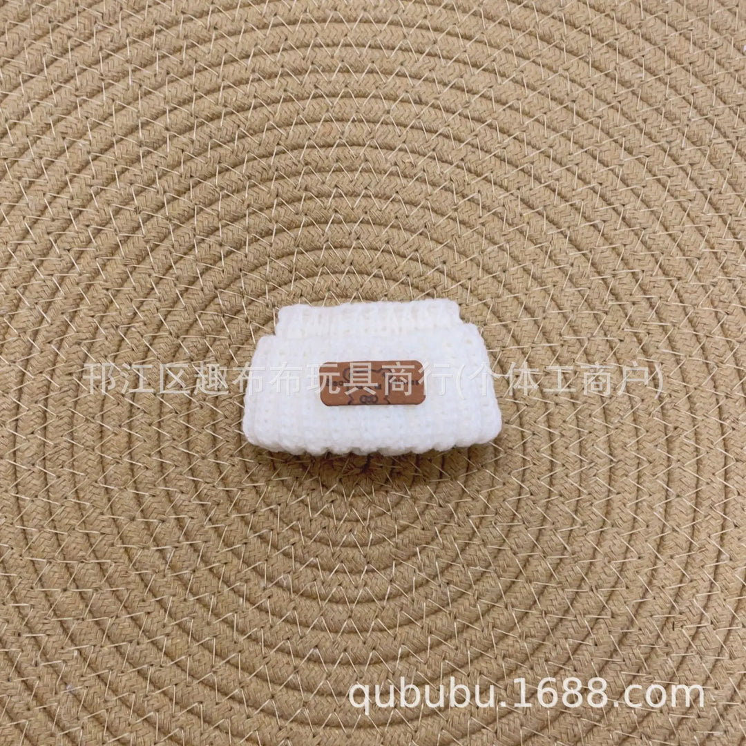 Clothes For Labubu Dolls 15/17cm For Labubu Sitting Party 1st 2nd 3rd Gen Knitted Hat & Pouch Accessories Apparel