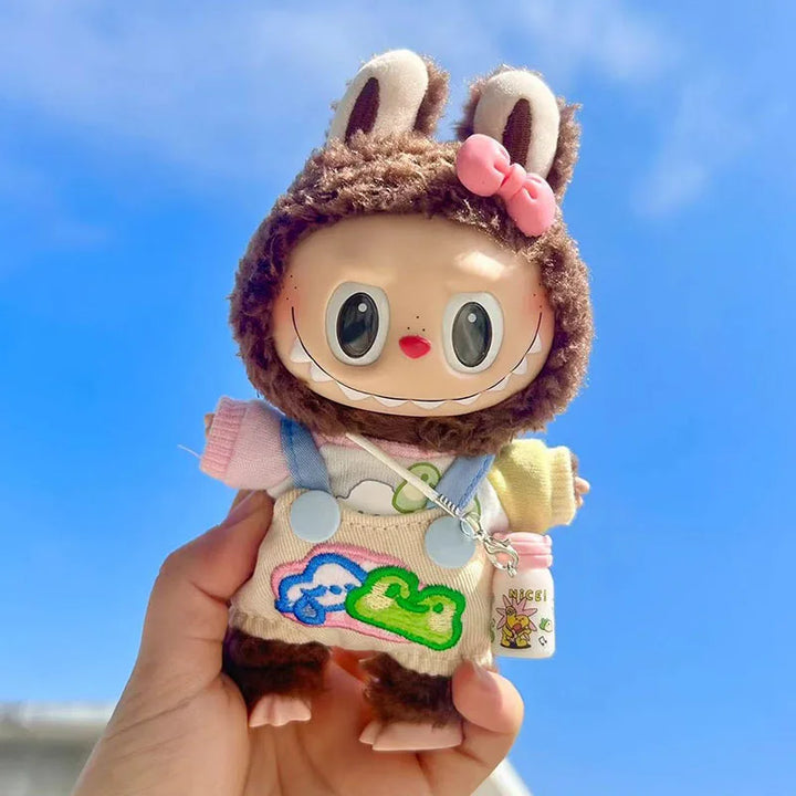 17cm Cute Mini Plush Doll'S Clothes Outfit Hoodie Big Goose Dinosaur Bee Shark Deer Korea Kpop Exo Labubu Idol Dolls Clothing