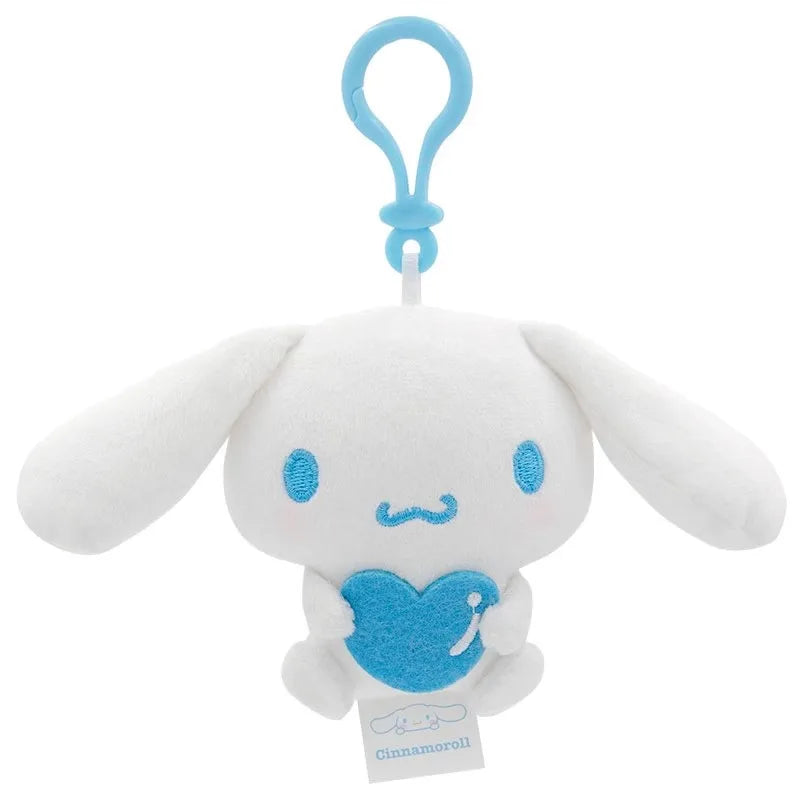 Sanrio Hello Kitty Kuromi Melody Pachacoo Cinnamoroll Stuffed Toys Pendant Cute Plush Toys Keyring Anime Keychain Birthday Gift