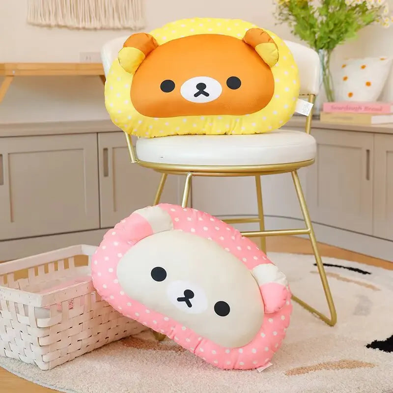 Cute Rilakkuma Soft Pillow Sofa Bedroom Cushion Pillow Household Cartoon Decoration Ornaments for Boys and Girls Christmas Gifts