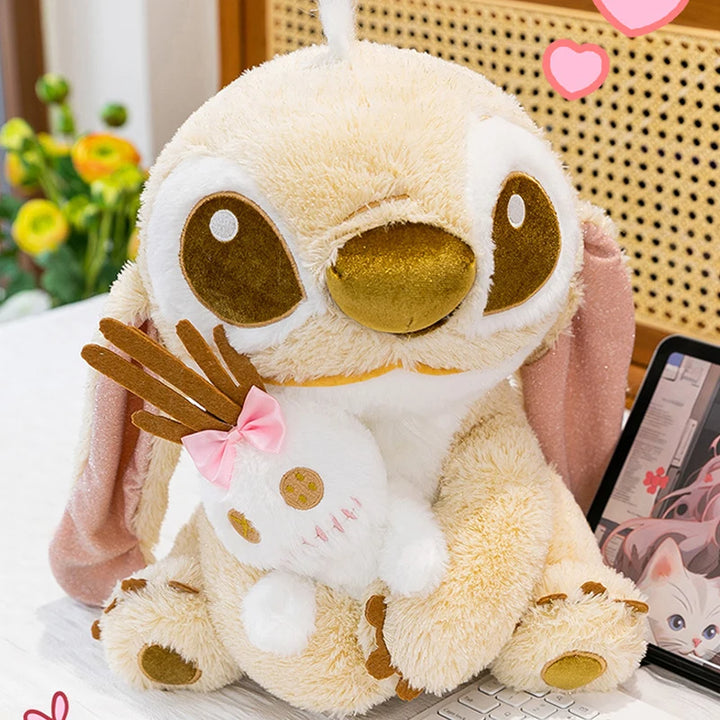 Cartoon 25/60CM Golden Disney Lilo and Stitch Plush Toy Anime Stuffed Kawaii Stich Scrump Doll Plushie Kids Birthday Xmas Gifts