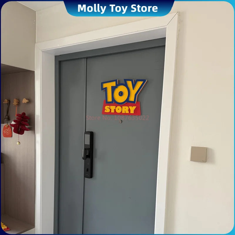 Anime Toy Story Toy Story 3d Logo Magnetic Attraction Signage Living Room Home Decor Children'S Room Ornament Party Birthday Gif