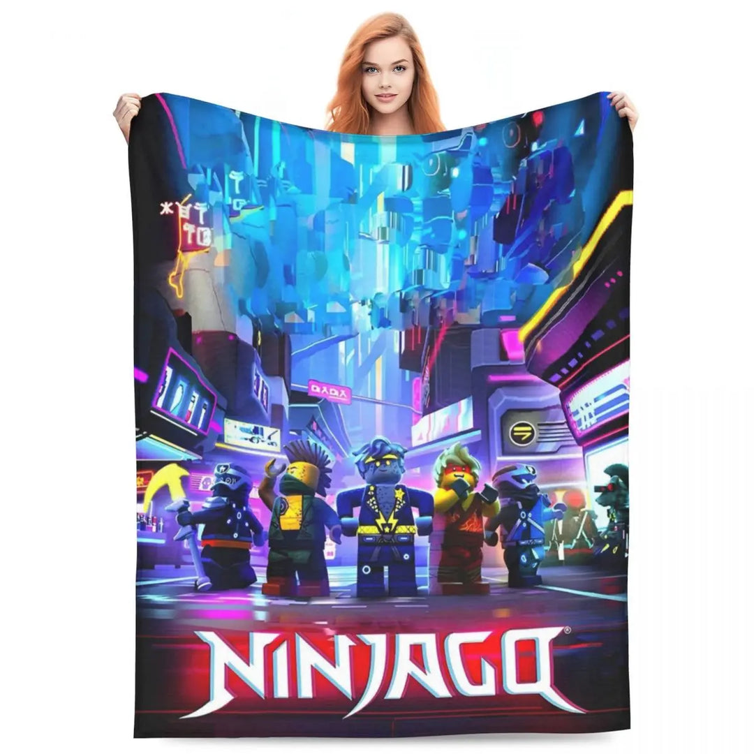N-ninjagos Knitted Blankets Coral Fleece Plush Super Soft Throw Blankets for Bed Bed Rug