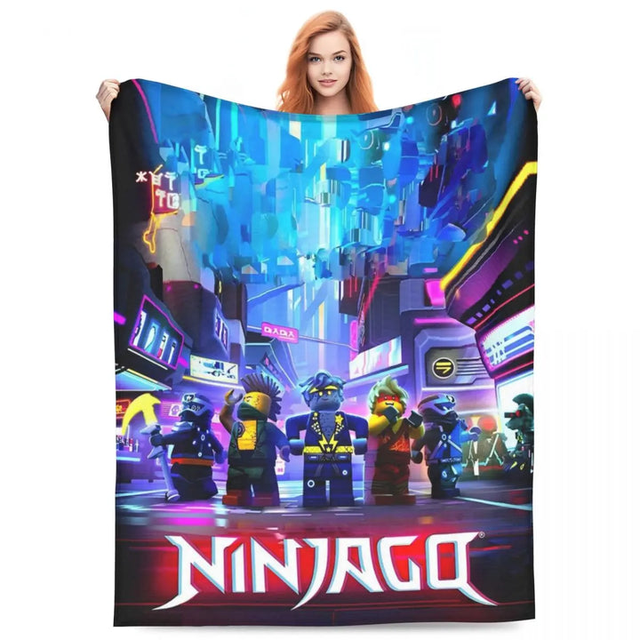 N-ninjagos Knitted Blankets Coral Fleece Plush Super Soft Throw Blankets for Bed Bed Rug