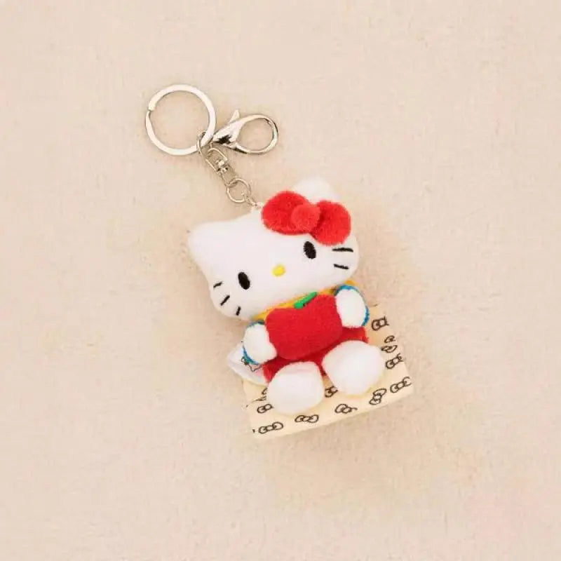 Kawaii Sanrio Hello Kitty Plush Toys Keychain Cartoon Backpack Keychain Accessories Doll Girl Birthday Creative Gift Peripherals