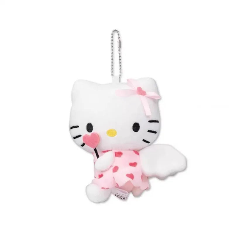 Sanrio Hello Kitty Plush Toys Kawaii 50Th Anniversary Commemorative Keychain Bag Pendant Ornament Creative Birthday Girls Gift