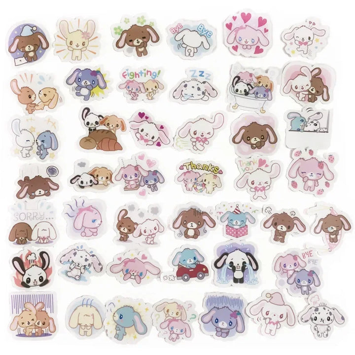 Transparent Sugarbunnies Stickers 40 Pieces Set Cartoon Anime Rabbit Kawaii Cute Sticker Mobile Phone Book Decor