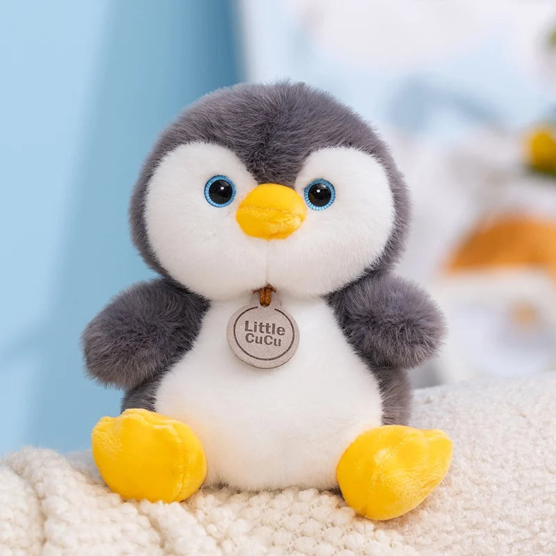 12cm Fluffy Grey Penguin Plush Toy Lifelike Koala Stuffed Animal Long Ear White Rabbit Soft Dolls Cute Panda Plushie Teddy Bear