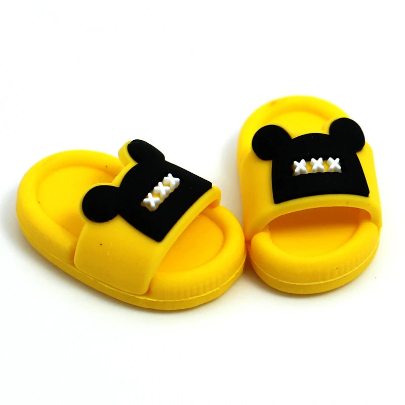 Cute Shark Slippers Doll Shoes Plastic Doll Shoes Suit for Ob11,P9,OB22, Blyth, BJD12, 1/6BJD, YOSD Doll Accessories for Girls