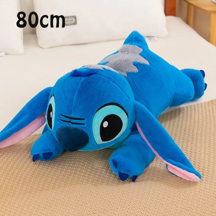 Lilo and Stitch Disney Plush Toys Prone Cute 55/80cm Anime Stich Doll Stuffed Plushie Angel Pillow Soft Gift for Children Kawaii