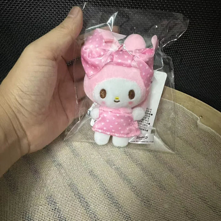 Kawaii Sanrio My Melody 20Th Anniversary Cute Cartoon Candy Pink Plush Toys Keychain Doll Backpack Pendant Girls Holiday Gift