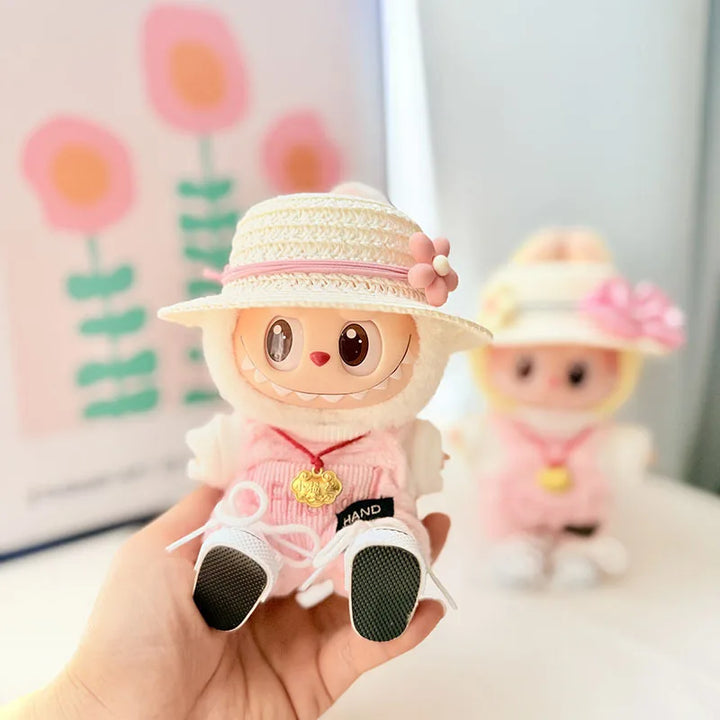 15cm/17cm Labubu Doll Costume Sitting Party 1st And 2nd Generation Little Devil Angel Set Cute DIY Gift