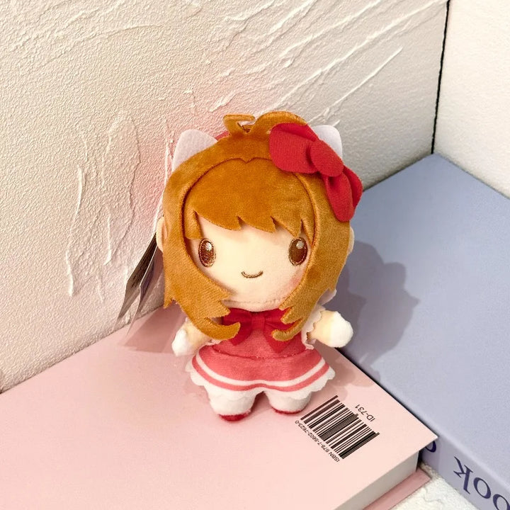 anime Cardcaptor Sakura Plush doll keychani Sakuras Bow kitty Series Backpack Pendant Toy Doll cute Bag Accessories Girl Gift