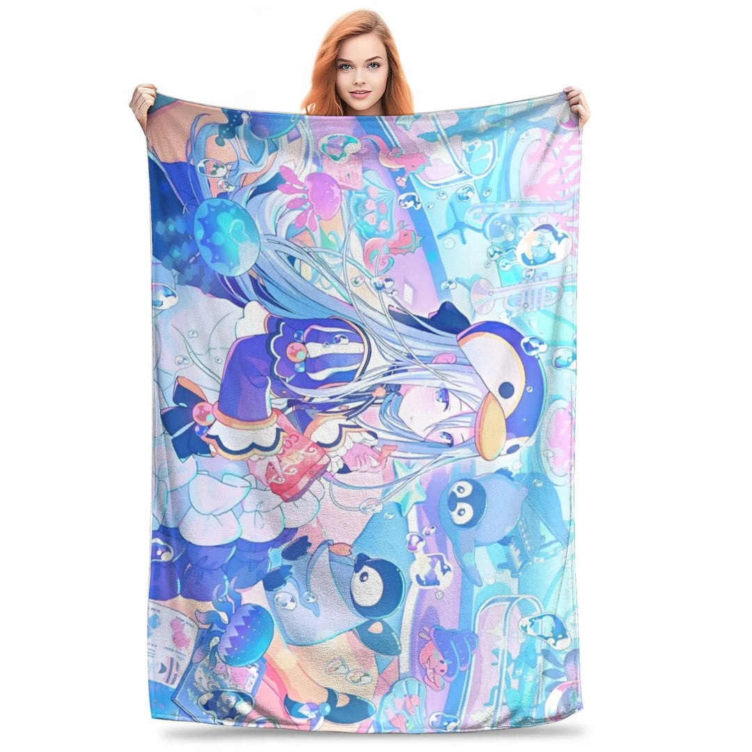 Project Sekai Fleece Blankets  Awesome Throw Blankets for Home Hotel Sofa  125*100cm Quilt