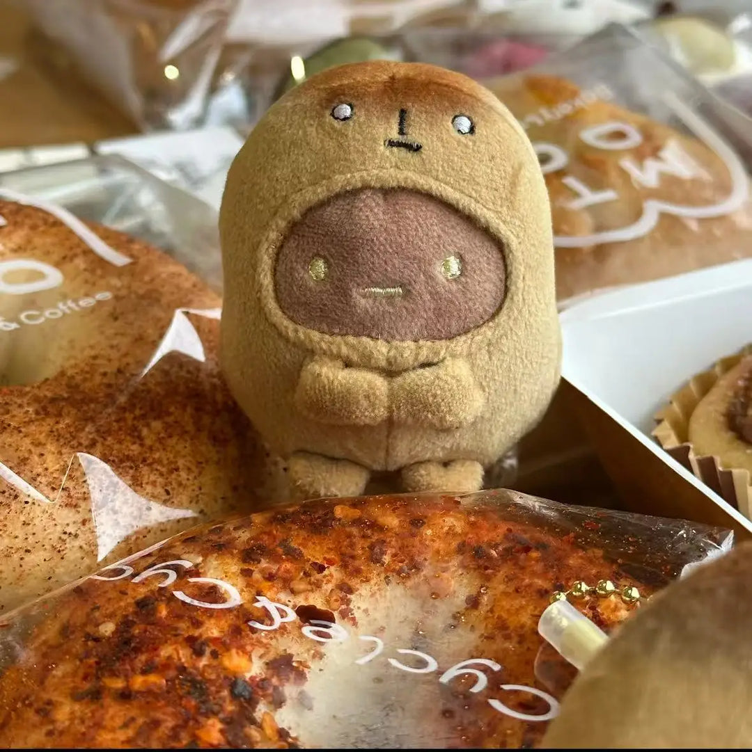 kawaiiSumikko Gurashi Sanx Toast Plush Keychain Rilakkuma Backpack Pendant cute Anime Collectibles  for Kids Birthday Gifts