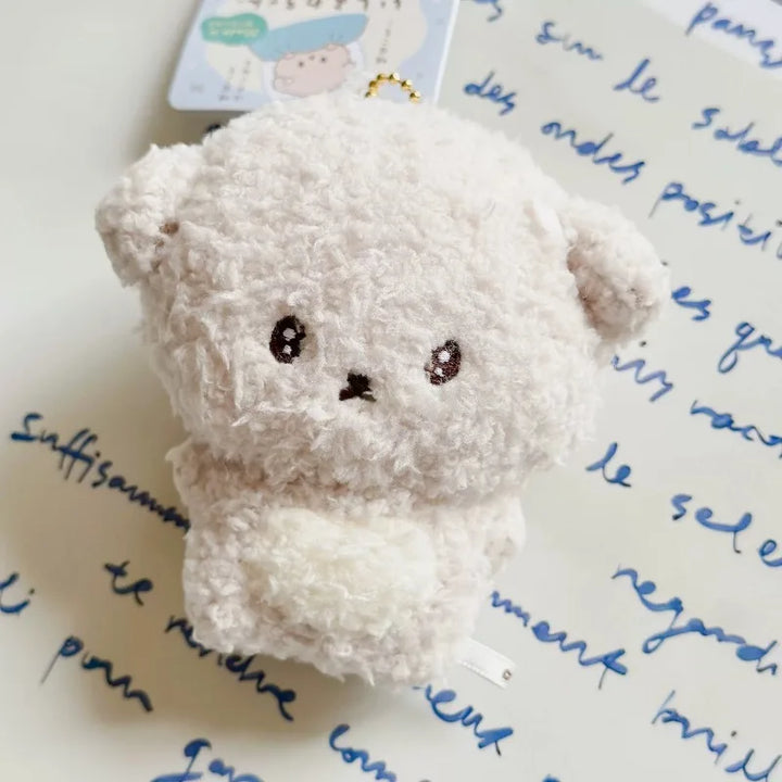 cartoon Rilakkuma plush keychain kawaii cry dog Doll Plush Toy negative dog relax bear backpack charm Women's Bag Pendant Gift