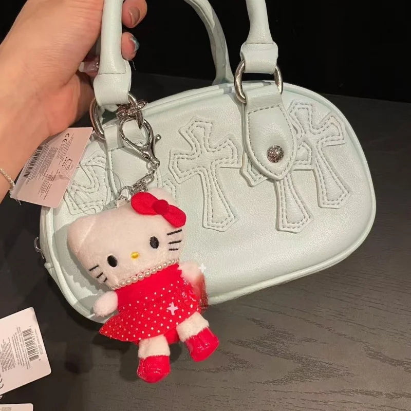 NEW Sanrio Polka Dot collection hello kitty plush toy pendant  Pearl  Black Red Skirt ME series KT cat backpack charm Girl Gift