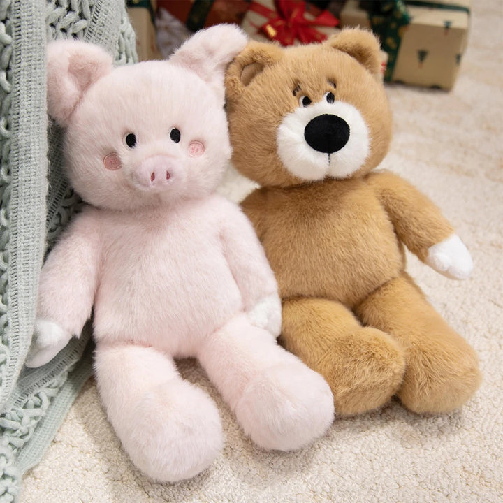 Fluffy Husky Plush Toy Golden Monkey Stuffed Wild Animal Pink Pig Soft Dolls Kawaii Penguin Plushie Bear Brown Teddy Bear Gifts