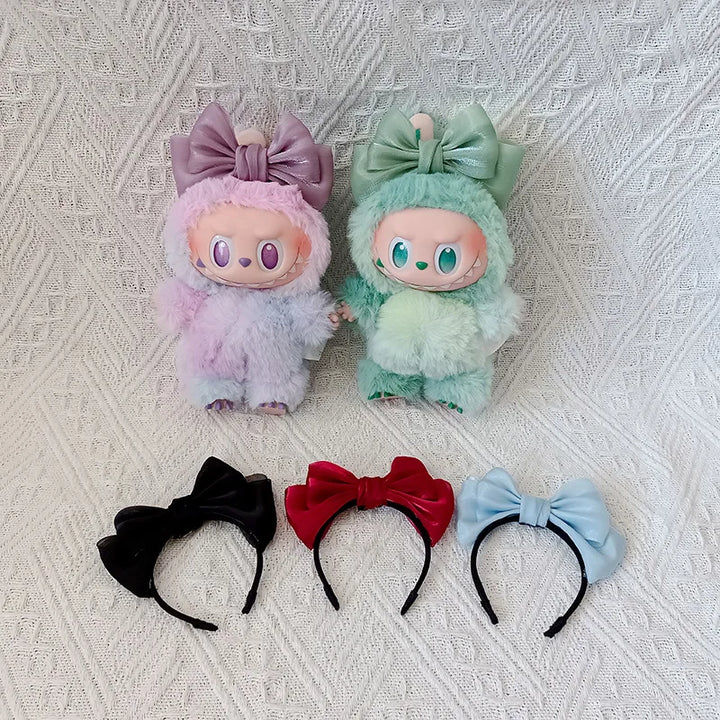 15/17cm Labubu I II III Doll Replacement Clothes Bow Hairband Fashion Suit for Ropa all 17cm Plush Doll Labubu Accessories