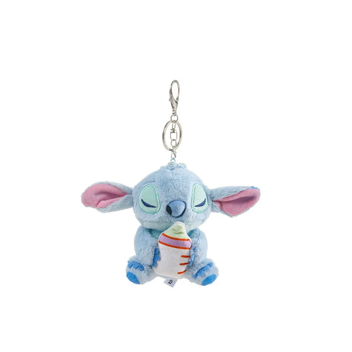 Disney Lilo&stitch Angel Plush Toys Kawaii Backpack Pendant Cute Cartoon Couple Keychain Doll Decoration Friends Holiday Gift