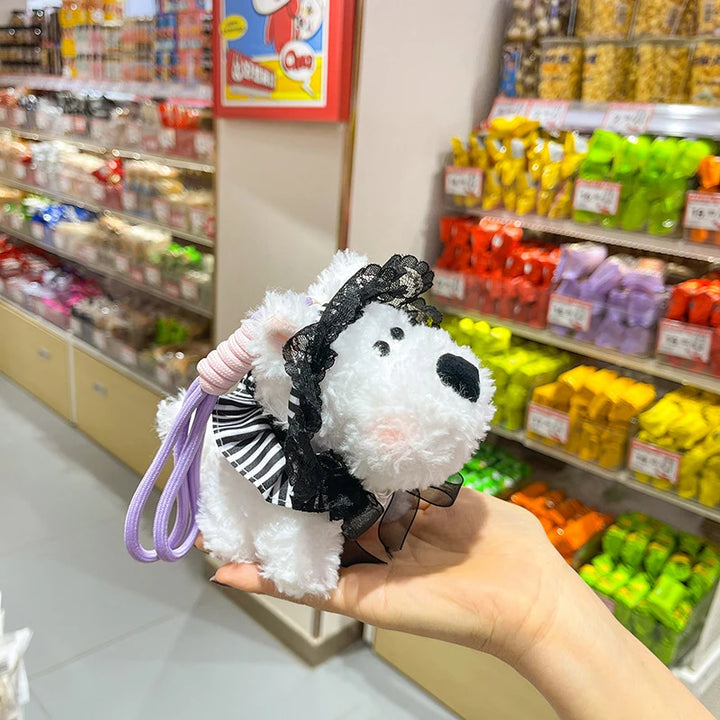 Kawali West Highland Terrier Plush Puppy Doll Bag Keychains Pendant Car Decoration Creative Cute Kids Birthday Gift For Girls