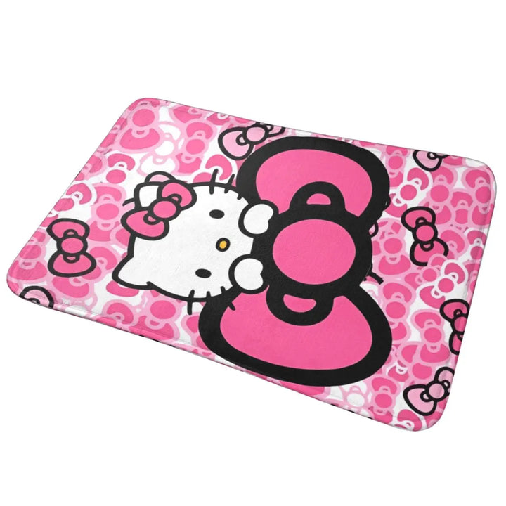 Hello Kitty Bathroom Rugs Mat Water Absorbent Bath Rugs Mats Carpet Non-Slip for Kitchen Shower