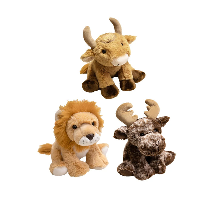 20cm Realistic Reindeer Plush Toys Deer Stuffed Forest Animal White Goat Soft Dolls Lifelike Bull Plush Toys Lamb Horse Plushie