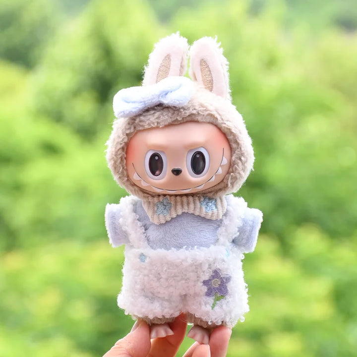 17cm Cute Mini Plush Doll'S Clothes Snowman Duck Elephant Panda Bunny Outfit Accessories For Korea Kpop Exo Labubu Idol Dolls