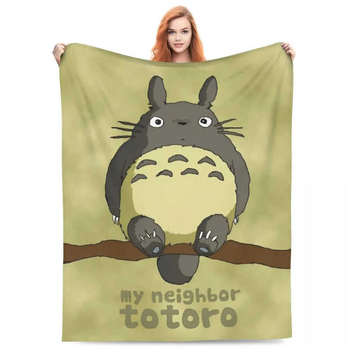 Cartoon Funny Cute T-Totoros Blanket Coral Fleece Plush  Soft Throw Blankets for Car Sofa Couch Bed Rug