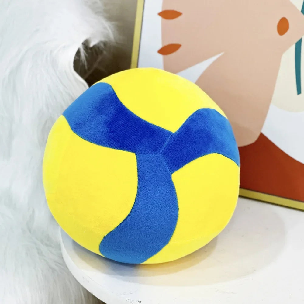 New 20cm мяч для спорта белый Plush Toys Cute Soft Stuffed Cartoon Volleyball Pillow Dolls For Kid Birthday Christmas Gifts