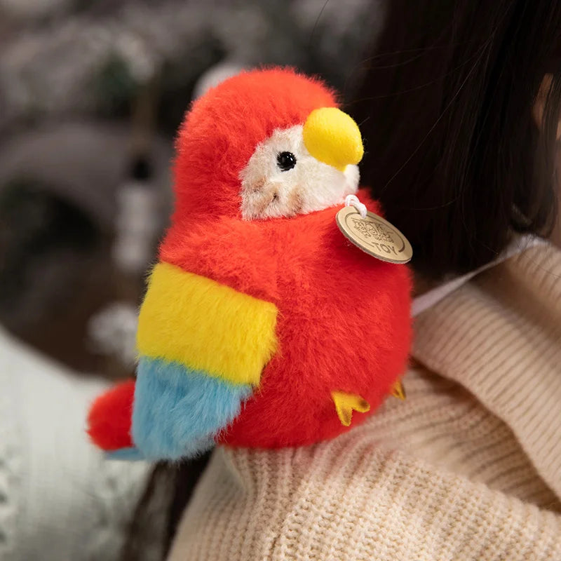 Toucan Key Ring Holder Stuffed Bird Parrot Bracelet Slap Band Plush Toys Pelican Sitting Soft Dolls Functional Gifts Bag Pendant
