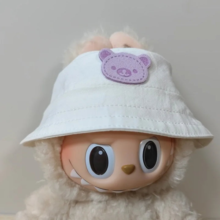 Labubu Doll Hat 15/17cm Plush Doll'S Accessories Bucket Hat Sitting Party Labubu I II Idol Dolls Hat