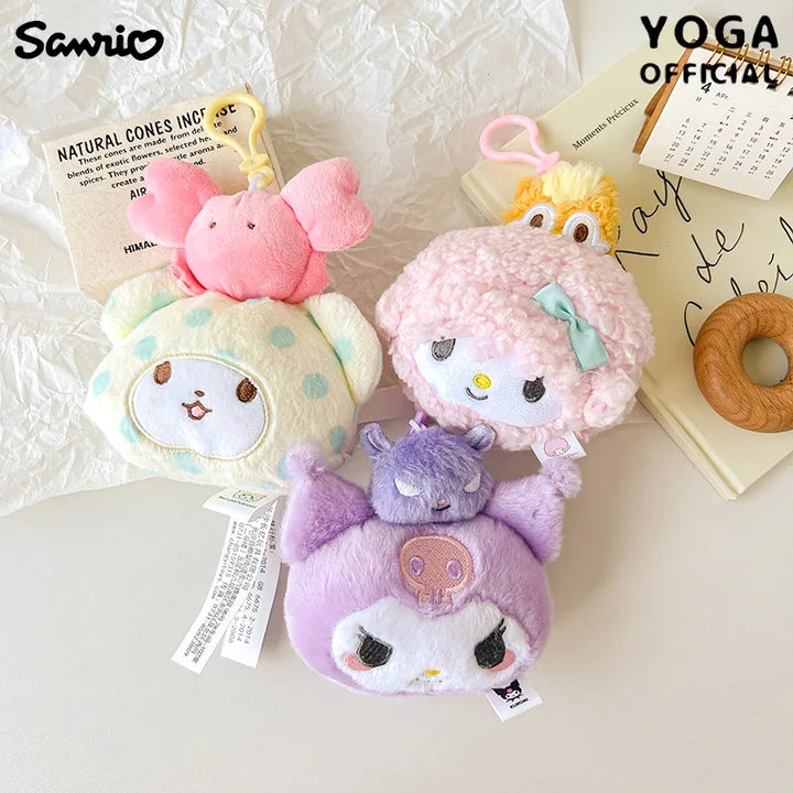 Kawaii Sanrio Kuromi My Sweet Piano Plush Toys Keychain Cartoon Marumofubiyori Backpack Pendant Cute Decorative Friends Gift