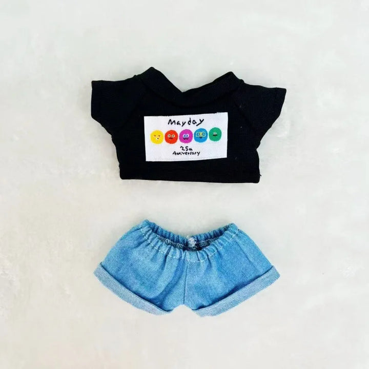 Doll Clothes Only for 15/17cm Vinyl Labubu I II III Mayday Tour Concert Outfit Set Macaron Charm Compatible Kpop Concert Fashion