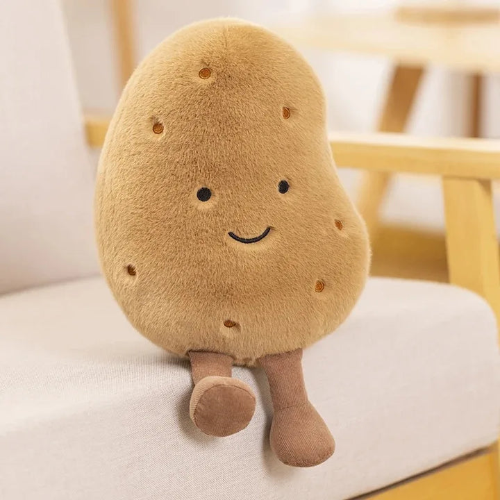 Simulation Cute Smile Potatoes Sour Cucumber Dolls Soft Stuffed Plants Funny Plush Toys for Girls Kids Birthday Gifts Home Decor