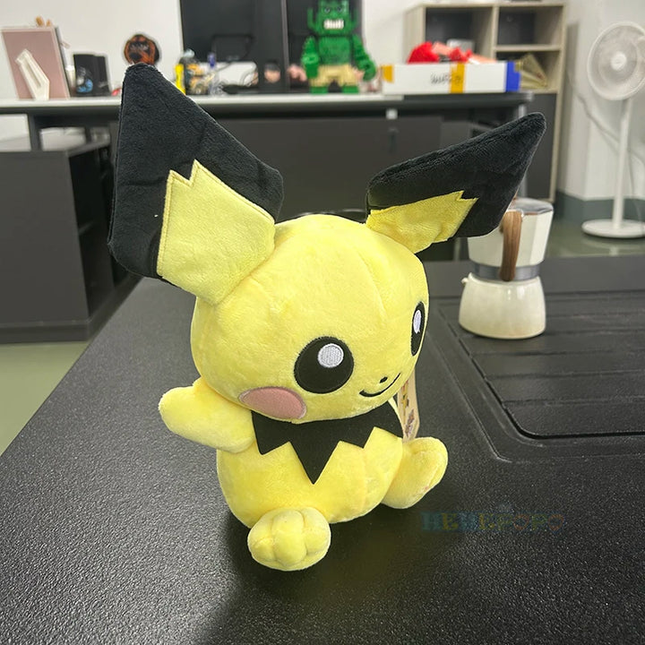 20cm Kawaii Original Pichu Pikachu Plush Doll Pokemon Peluche Stuffed Toy Elf Ornaments Gift for Kids