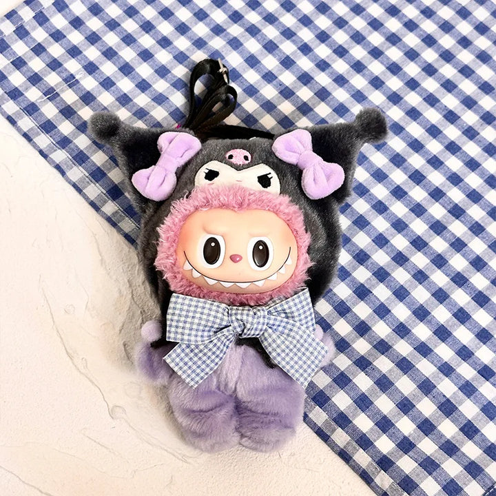 Hot Jumpsuit Kuromi Hello Kitty my sweet piano For LabubuClothes Crossbody Bag Labubu Outfit Cotton Doll Dress Hat Accessories